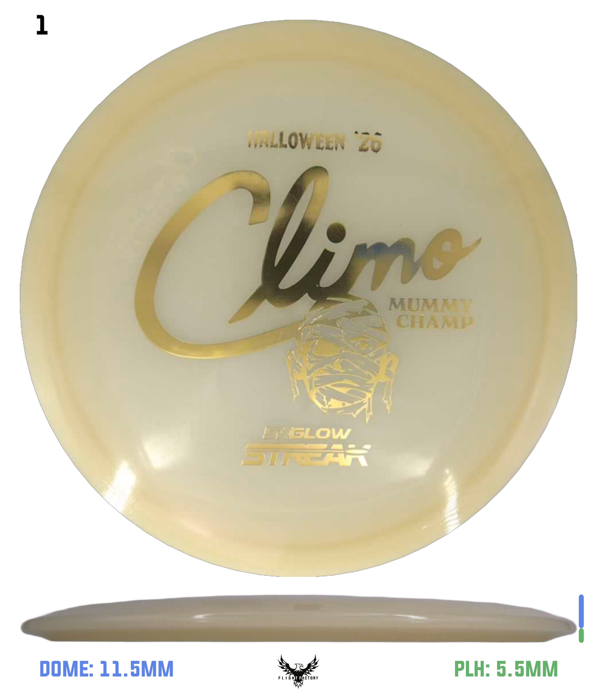Climo Disc Golf Creature Feature 5x Glow Streak