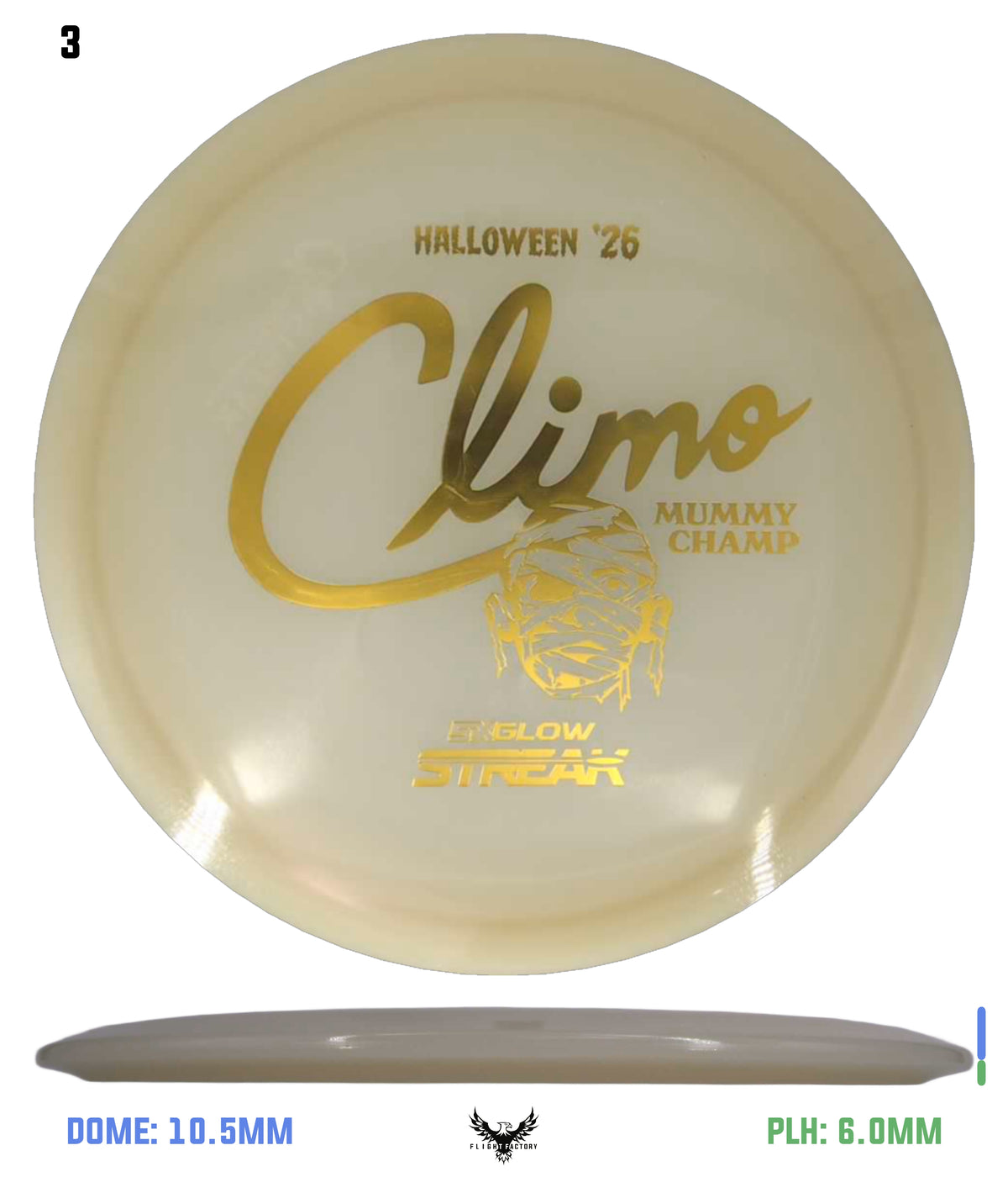 Climo Disc Golf Creature Feature 5x Glow Streak