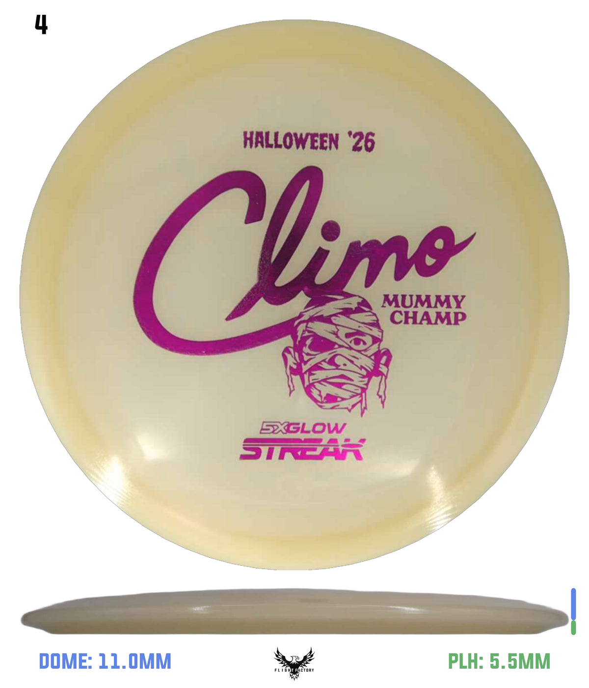 Climo Disc Golf Creature Feature 5x Glow Streak