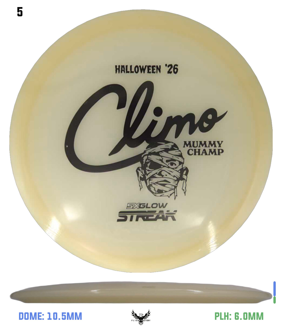 Climo Disc Golf Creature Feature 5x Glow Streak