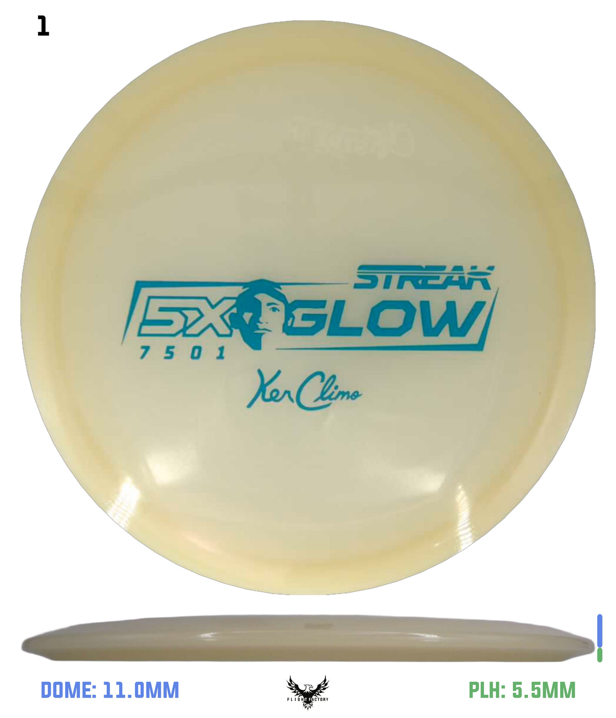 Climo Disc Golf 5x Glow Streak
