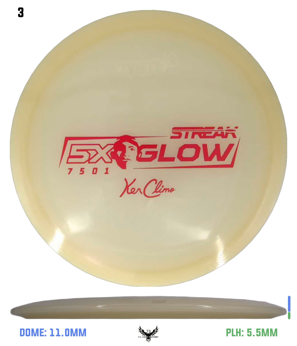 Climo Disc Golf 5x Glow Streak