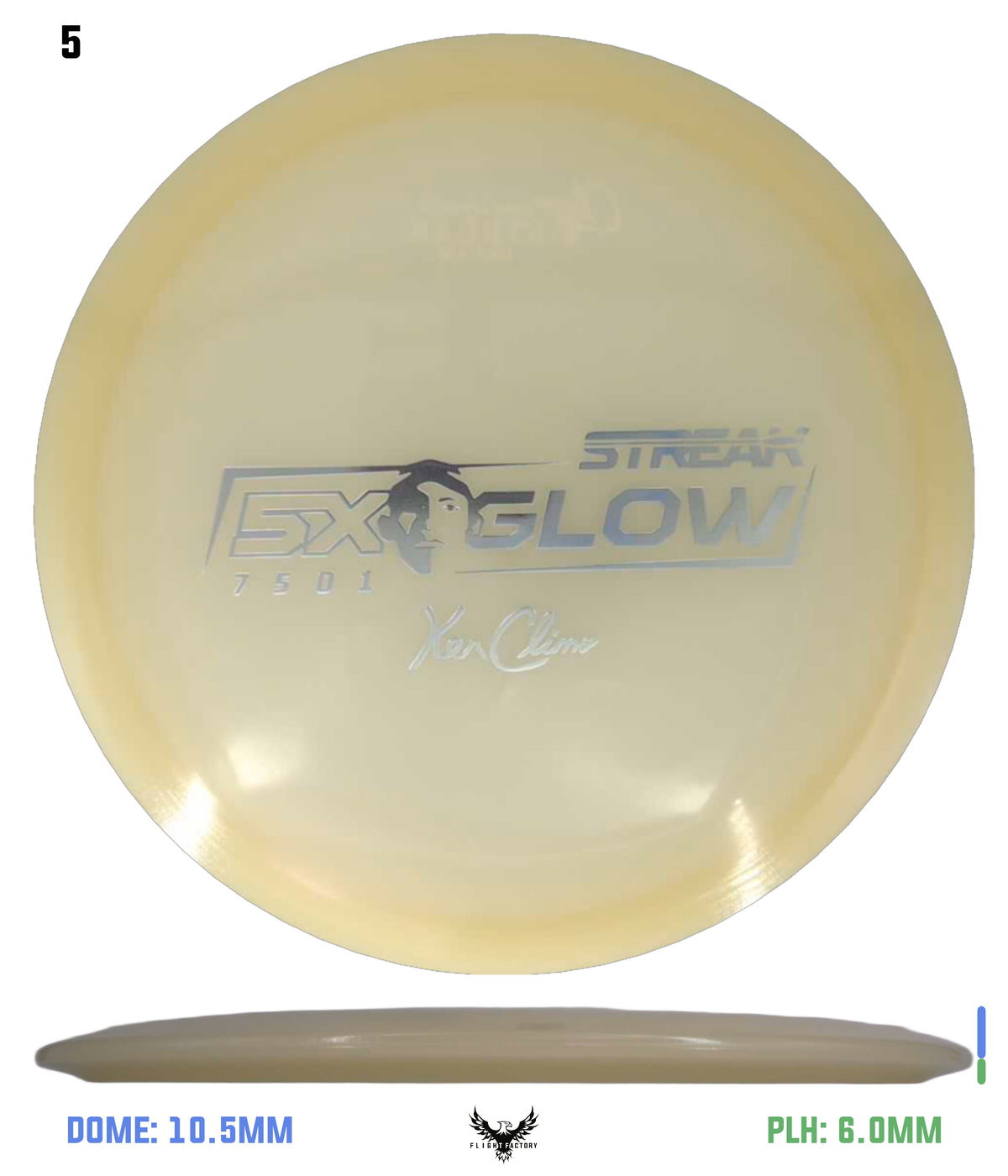 Climo Disc Golf 5x Glow Streak