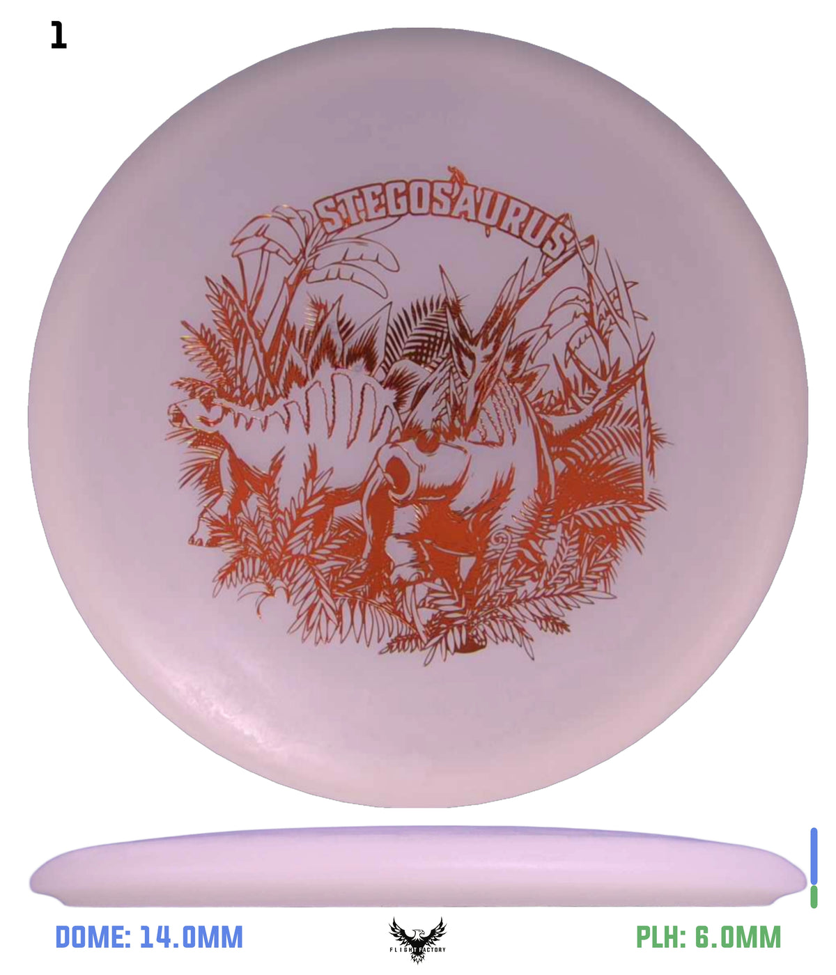 Dino Discs Eggshell Glow Stegosaurus