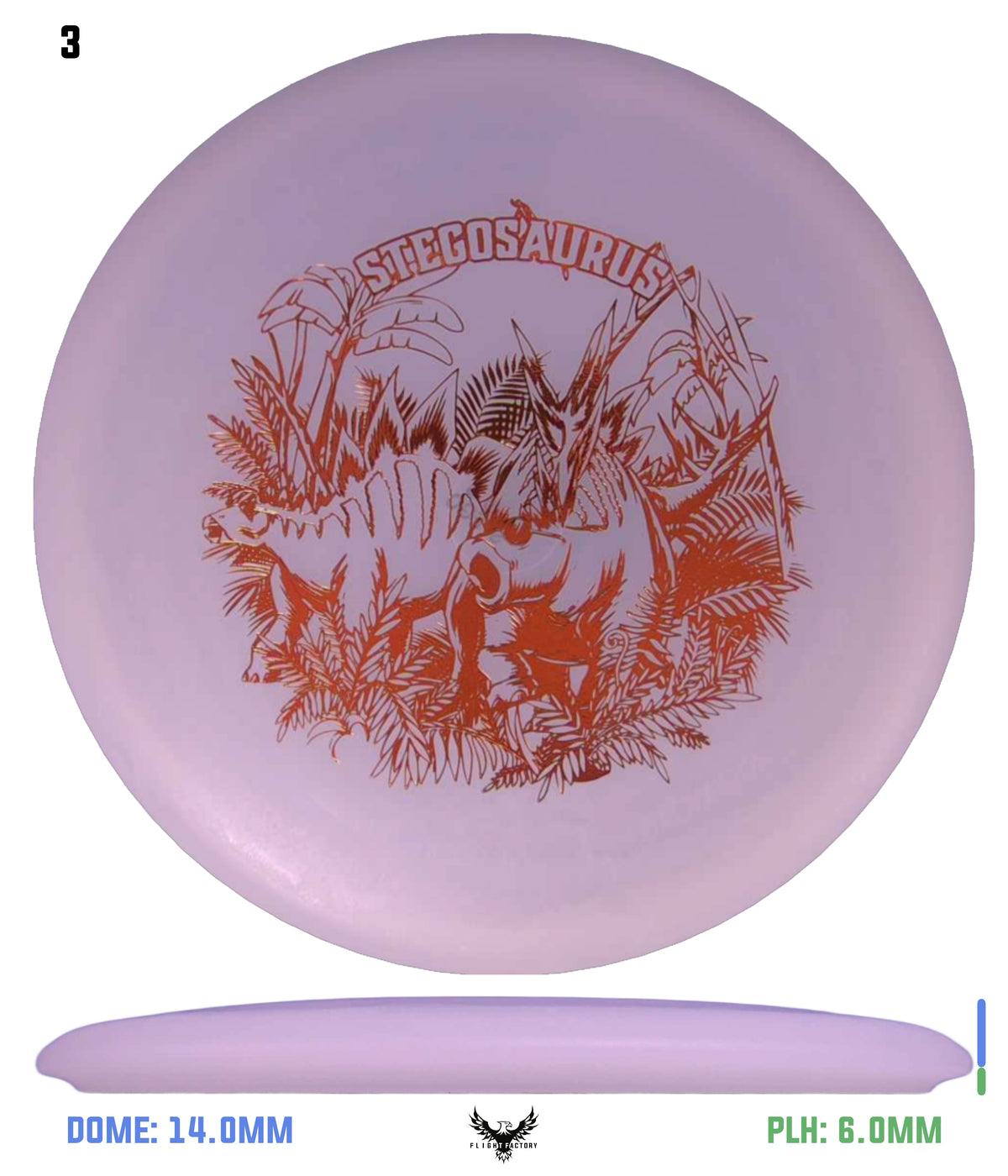 Dino Discs Eggshell Glow Stegosaurus