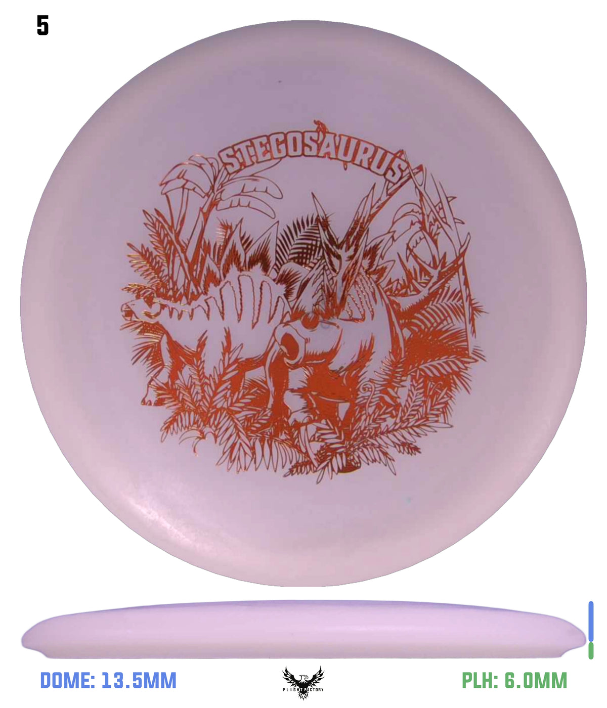 Dino Discs Eggshell Glow Stegosaurus
