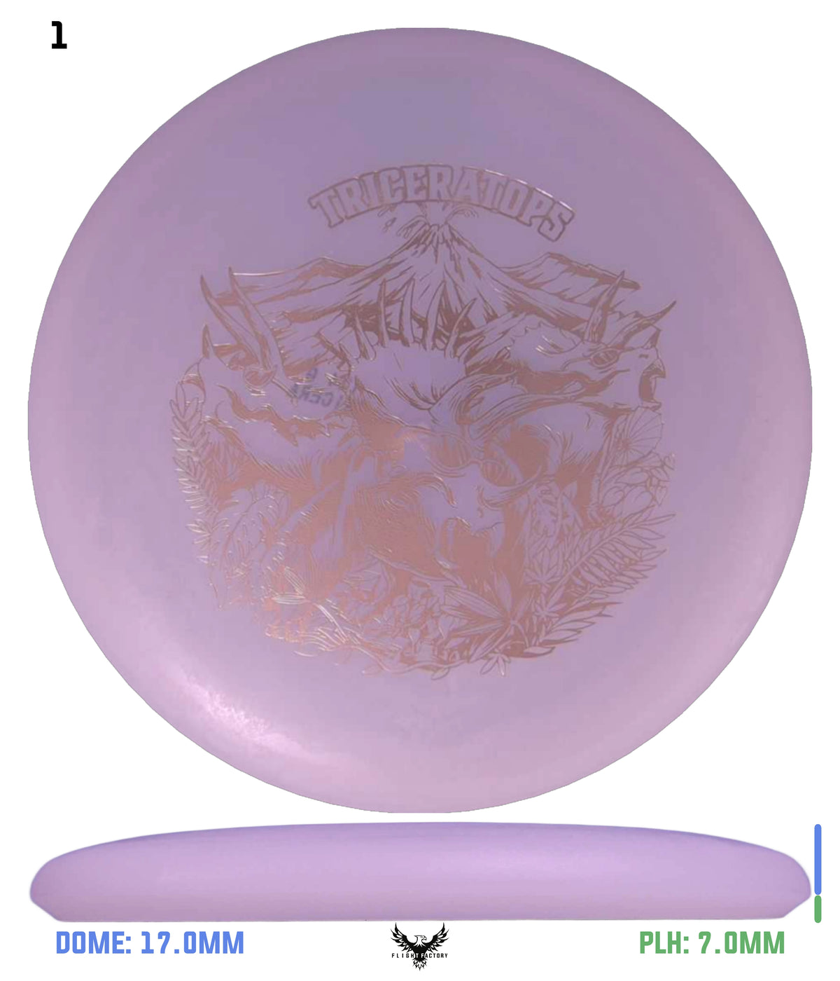 Dino Discs Eggshell Glow Triceratops - Special Edition