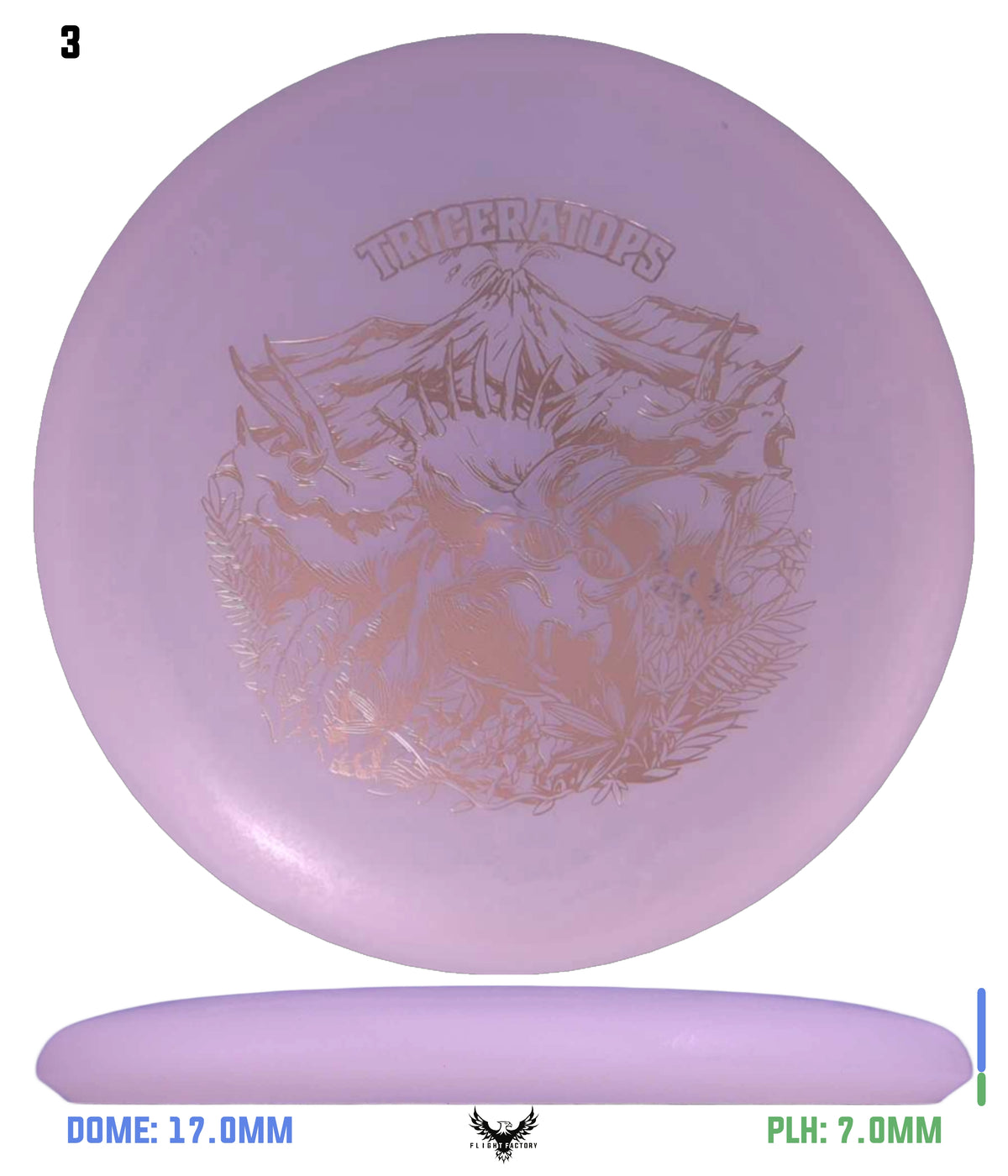 Dino Discs Eggshell Glow Triceratops - Special Edition