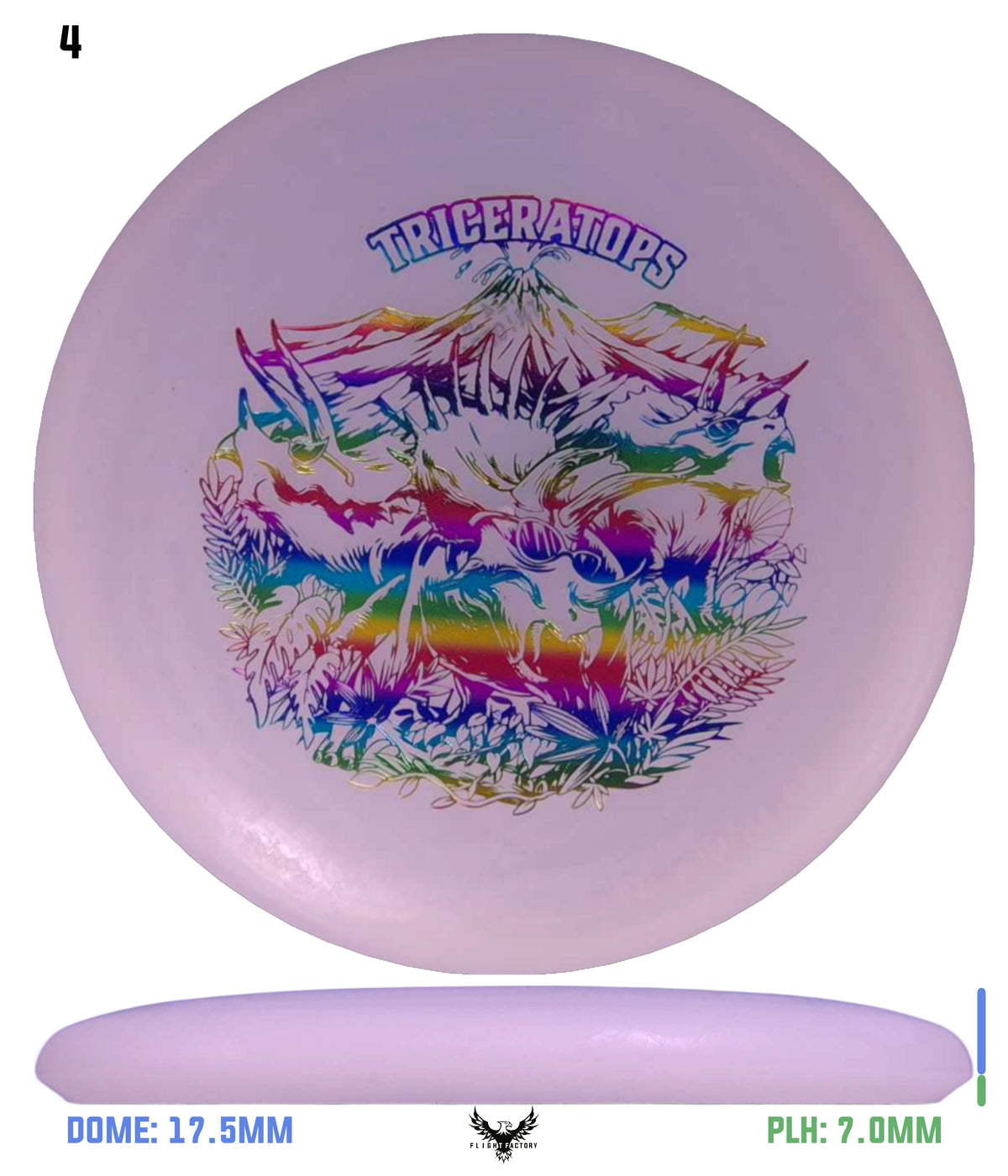 Dino Discs Eggshell Glow Triceratops - Special Edition