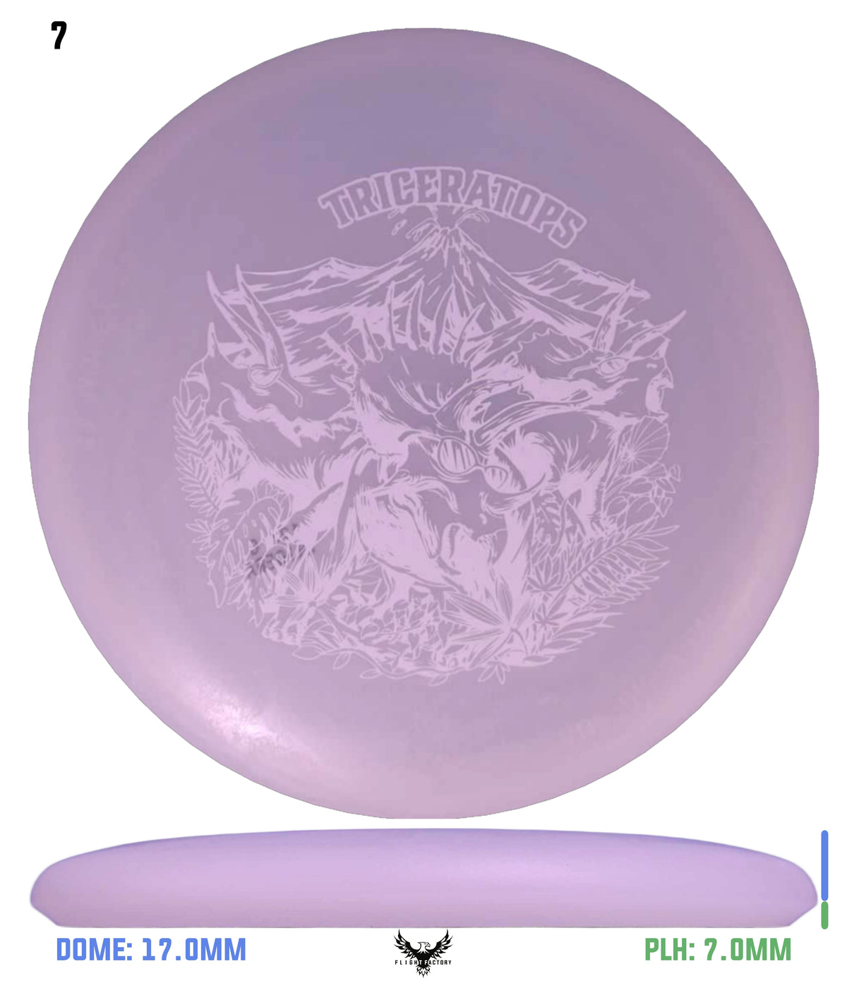 Dino Discs Eggshell Glow Triceratops - Special Edition