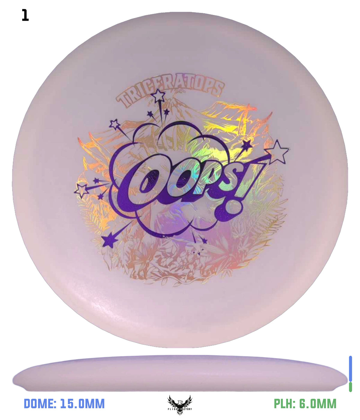 Dino Discs Eggshell Glow Stegosaurus - Misprints