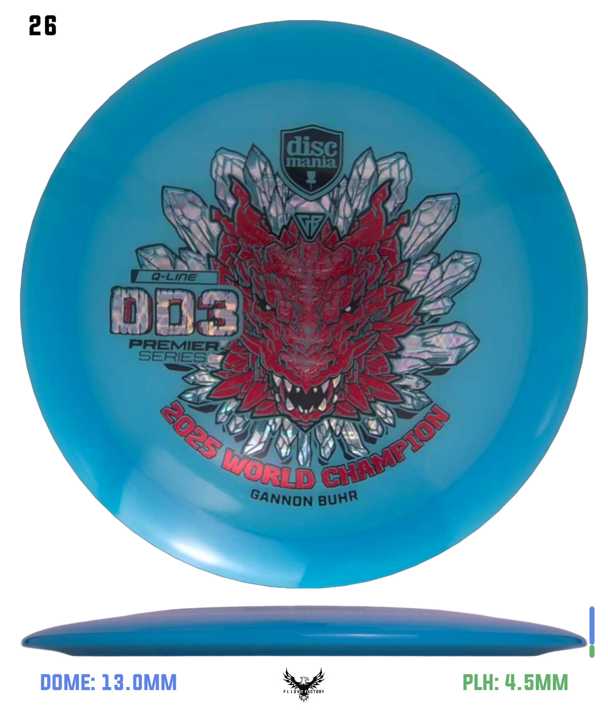 Discmania Gannon Buhr Premier Series Q-Line DD3 (2025 World Champion)