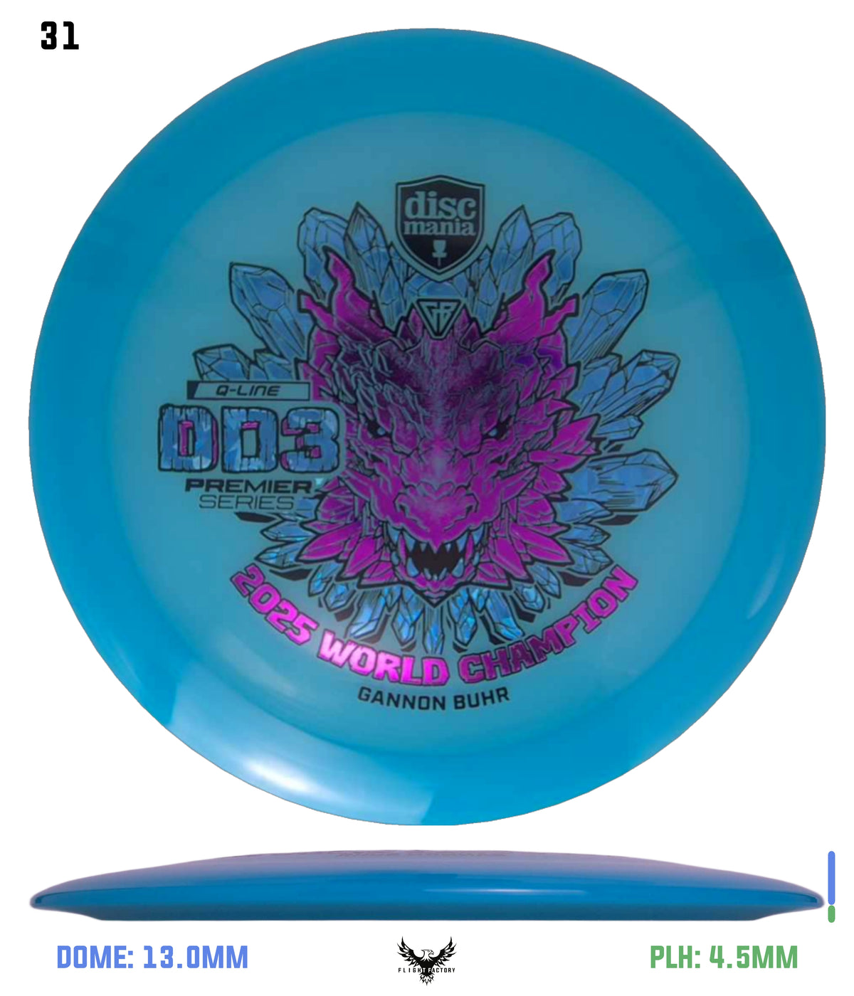 Discmania Gannon Buhr Premier Series Q-Line DD3 (2025 World Champion)