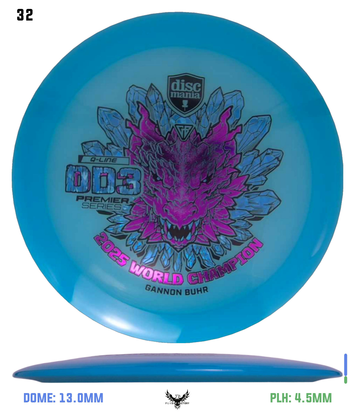 Discmania Gannon Buhr Premier Series Q-Line DD3 (2025 World Champion)