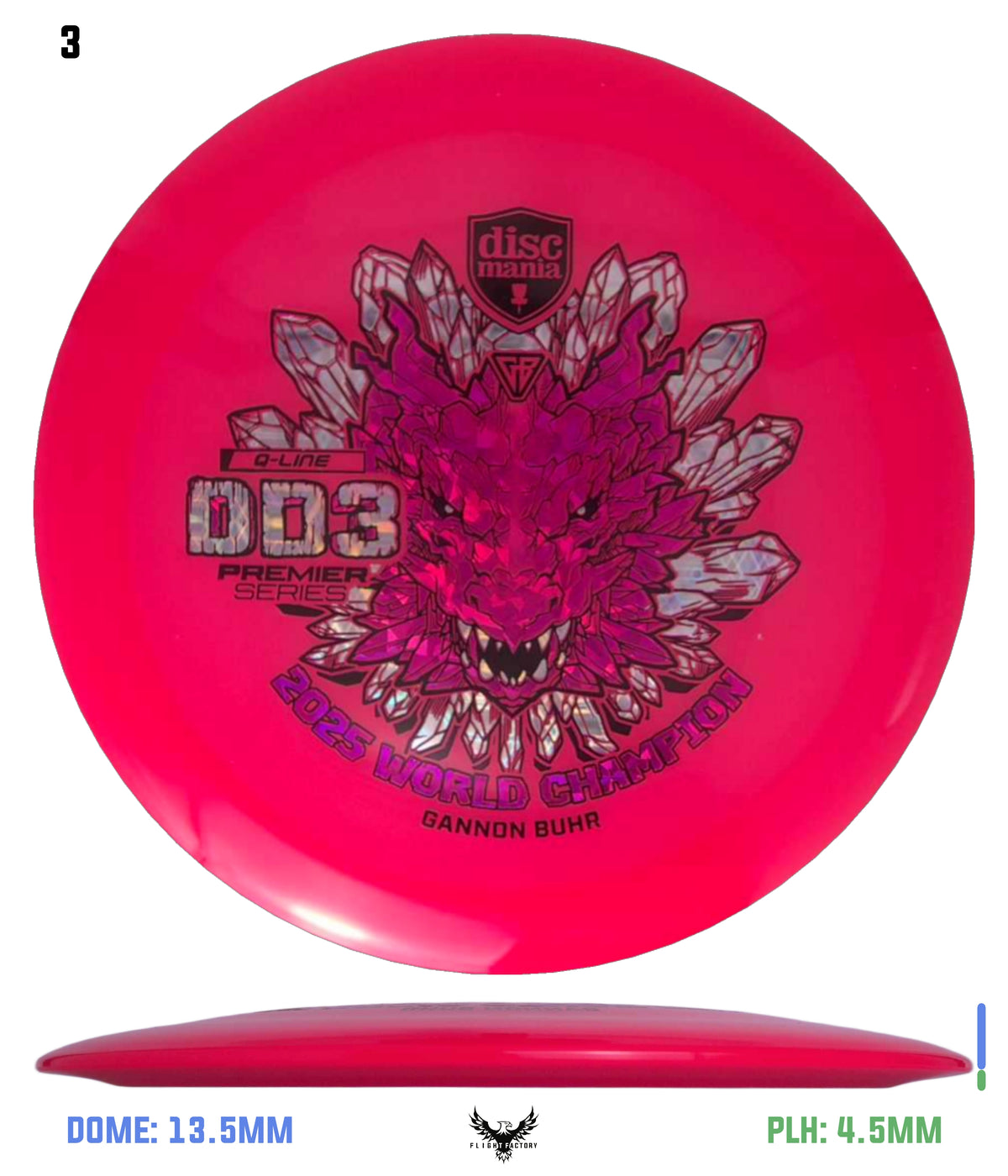 Discmania Gannon Buhr Premier Series Q-Line DD3 (2025 World Champion)