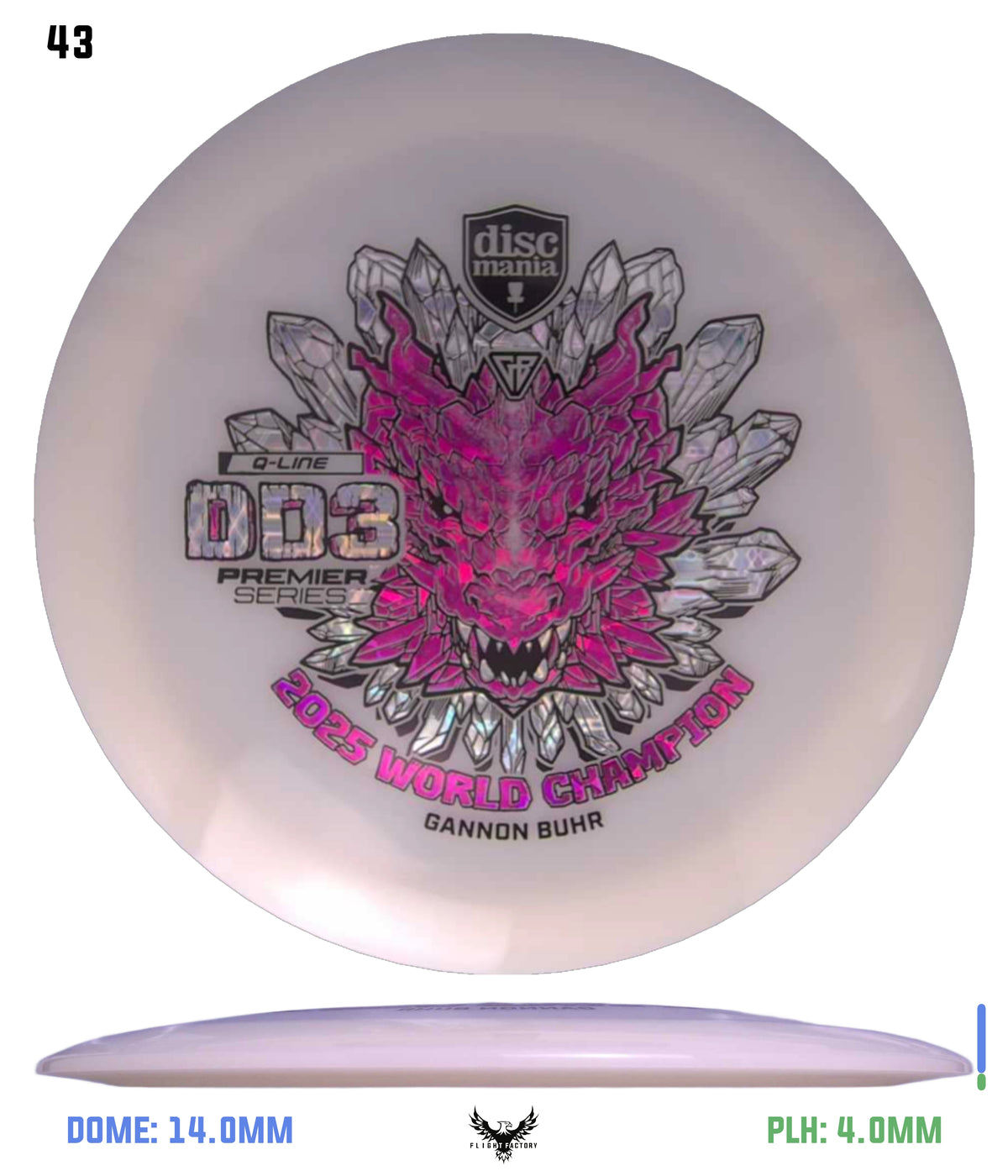 Discmania Gannon Buhr Premier Series Q-Line DD3 (2025 World Champion)