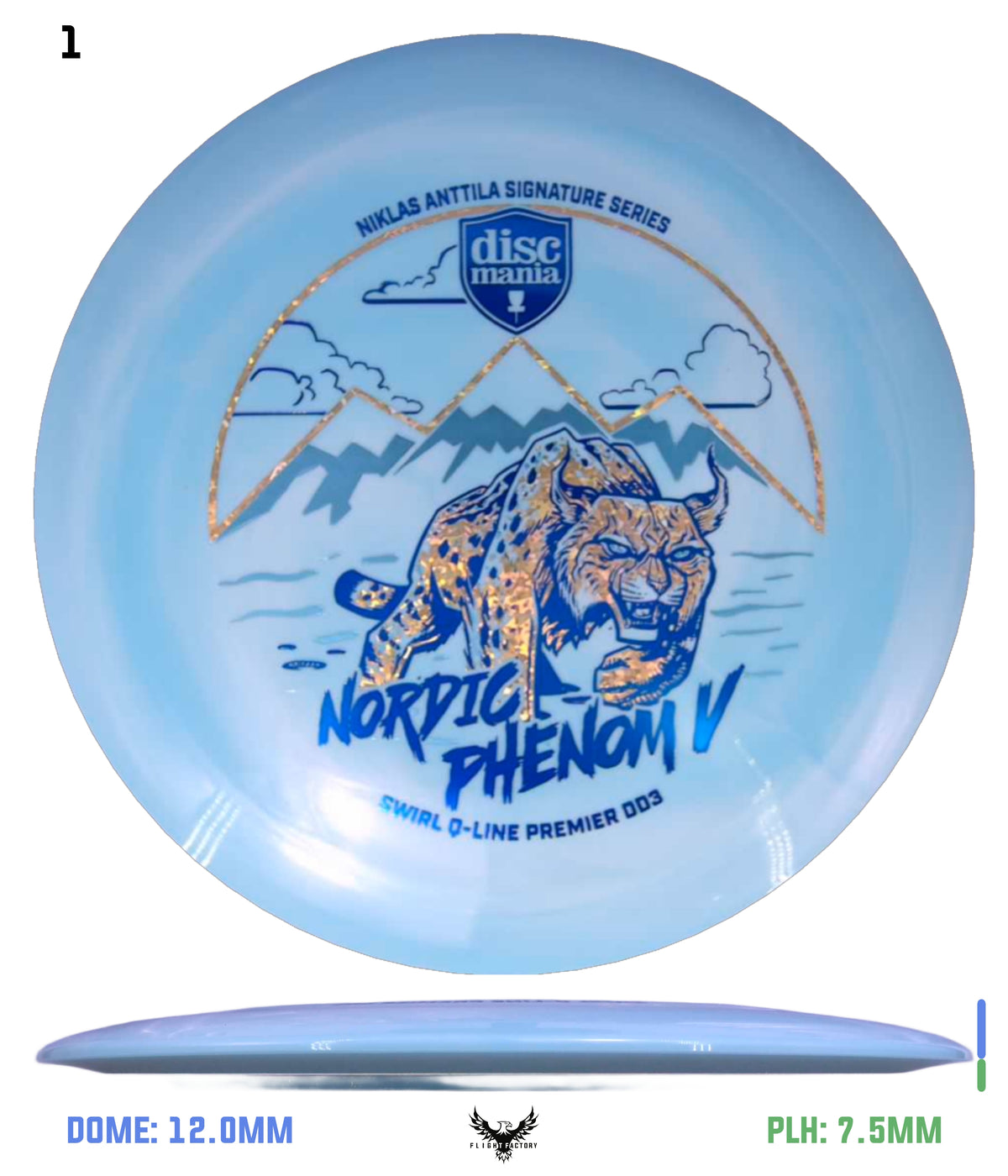Discmania Nordic Phenom 5 - Niklas Anttila Signature Series Swirl Q-Line Premier DD3