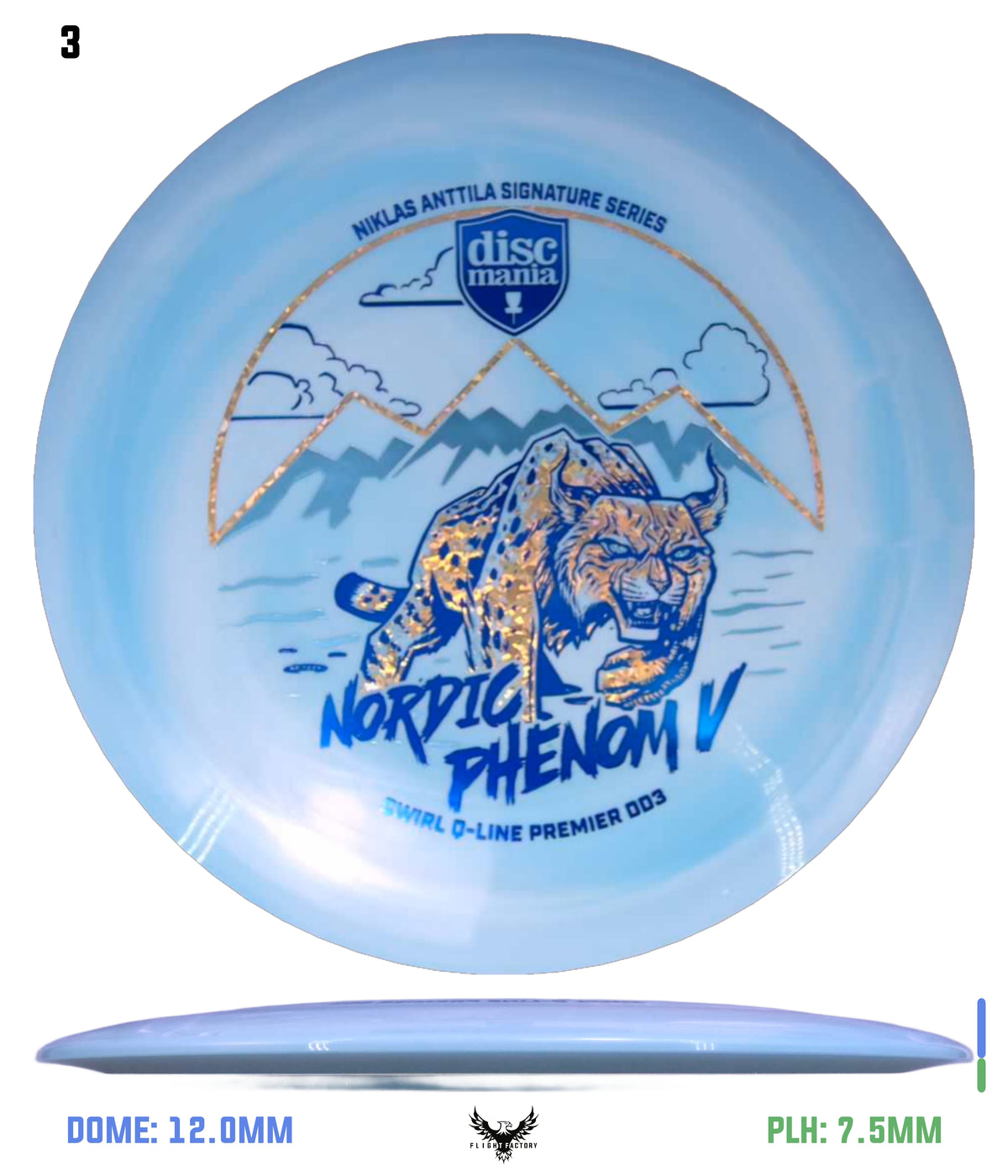 Discmania Nordic Phenom 5 - Niklas Anttila Signature Series Swirl Q-Line Premier DD3