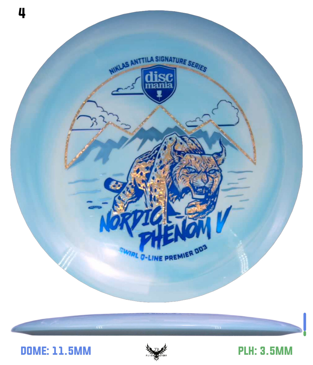 Discmania Nordic Phenom 5 - Niklas Anttila Signature Series Swirl Q-Line Premier DD3