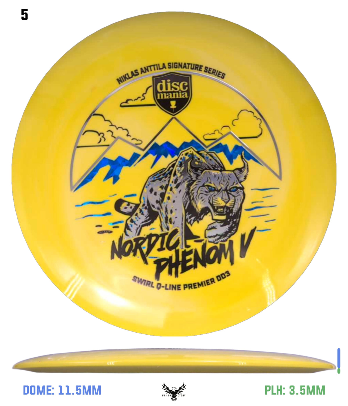 Discmania Nordic Phenom 5 - Niklas Anttila Signature Series Swirl Q-Line Premier DD3