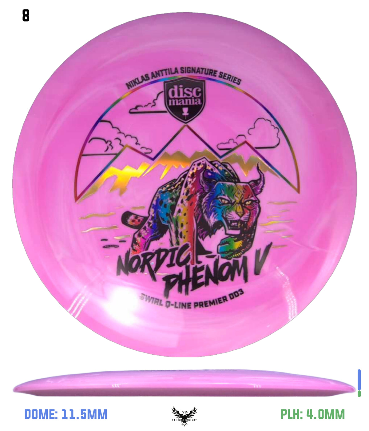 Discmania Nordic Phenom 5 - Niklas Anttila Signature Series Swirl Q-Line Premier DD3