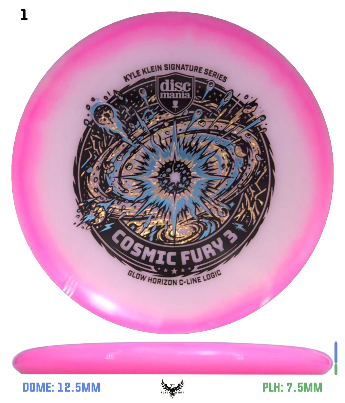 Discmania Cosmic Fury 3 - Kyle Klein Signature Series Glow Horizon C-Line Logic