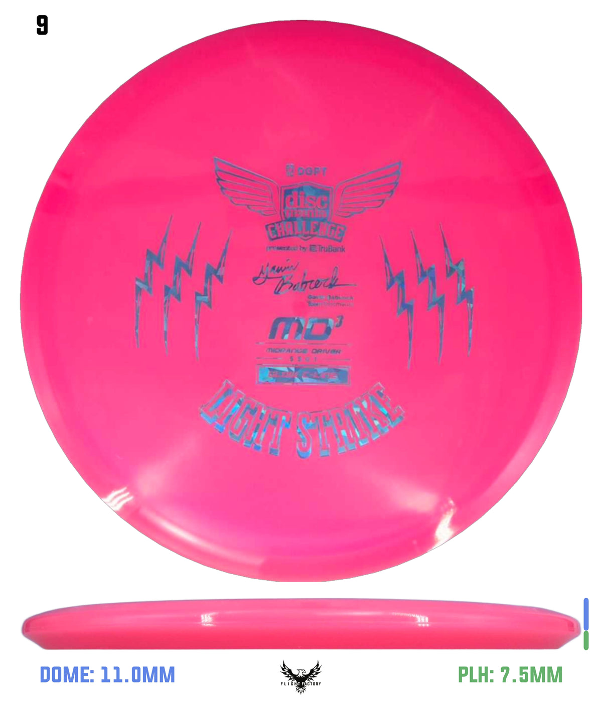 Gavin Babcock Signature Series Glow C-Line MD3 Light Strike (Discmania Challenge Fundraiser)