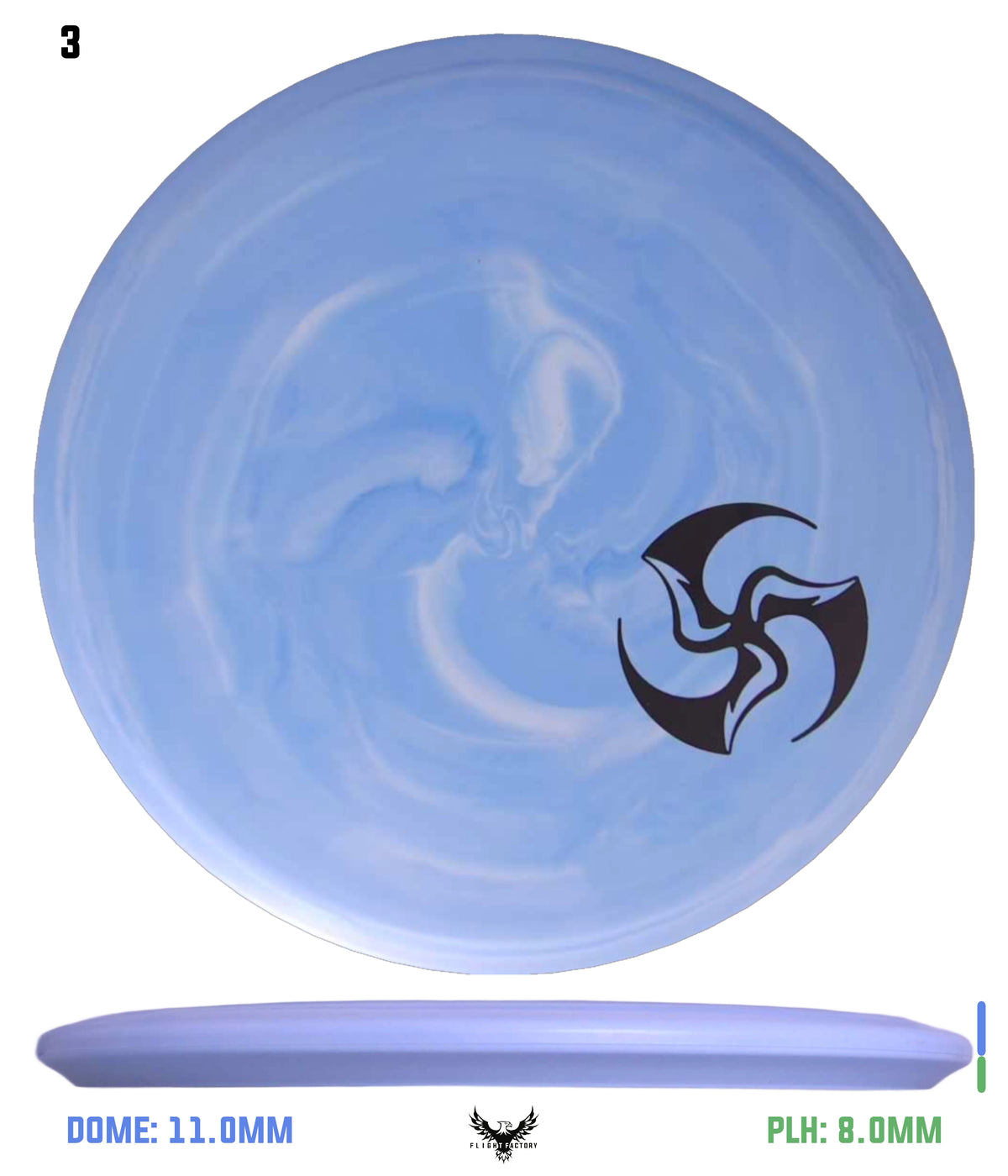 Discmania Swirl Flex 2 P-Line MD3 - Huk Lab Mini TriFly