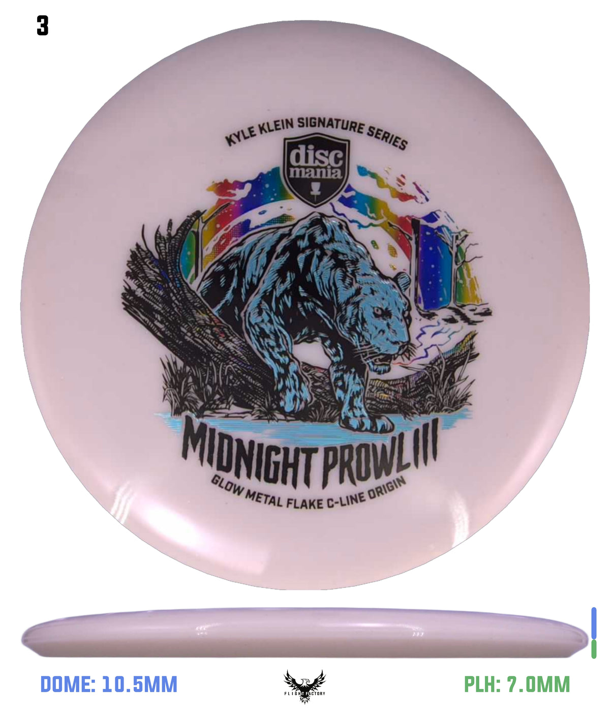 Discmania Midnight Prowl 3 - Kyle Klein Signature Series Glow Metal Flake C-Line Origin