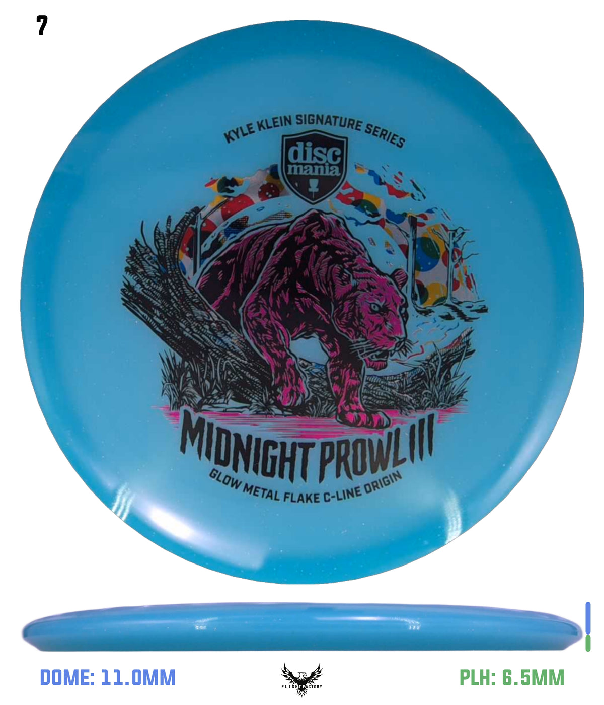 Discmania Midnight Prowl 3 - Kyle Klein Signature Series Glow Metal Flake C-Line Origin