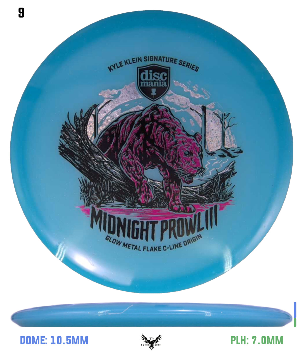 Discmania Midnight Prowl 3 - Kyle Klein Signature Series Glow Metal Flake C-Line Origin