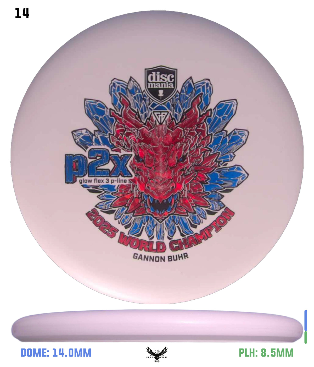 Discmania Gannon Buhr Glow Flex 3 P-Line P2x Triumph Series (2025 World Champion)