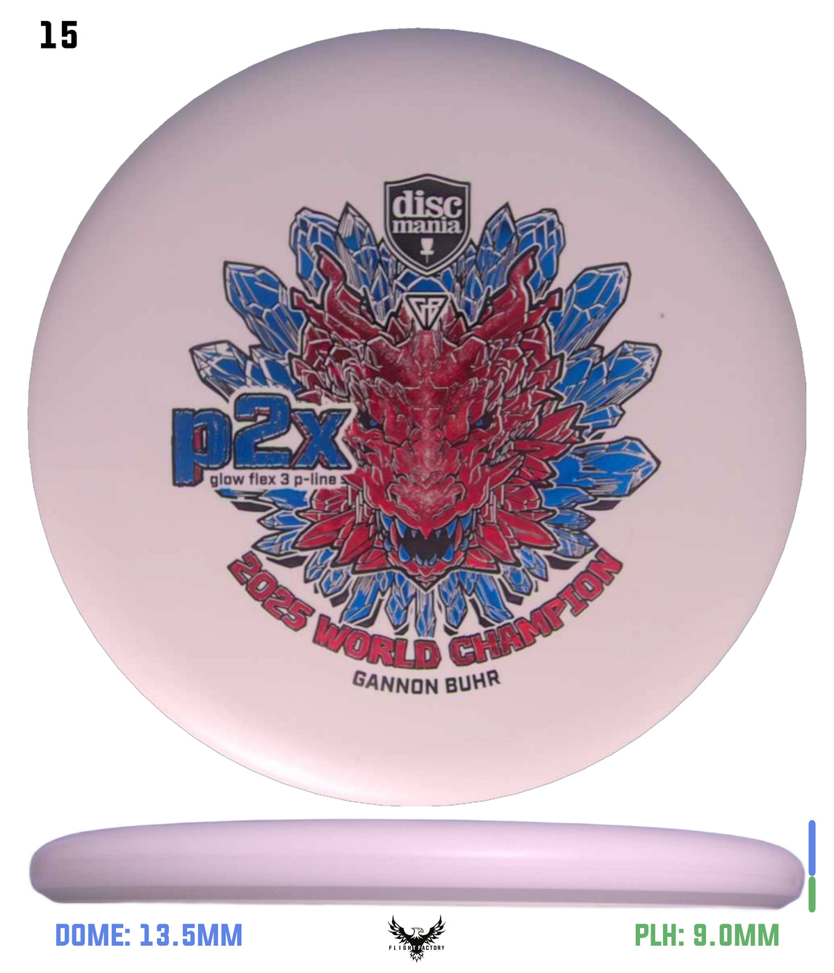 Discmania Gannon Buhr Glow Flex 3 P-Line P2x Triumph Series (2025 World Champion)