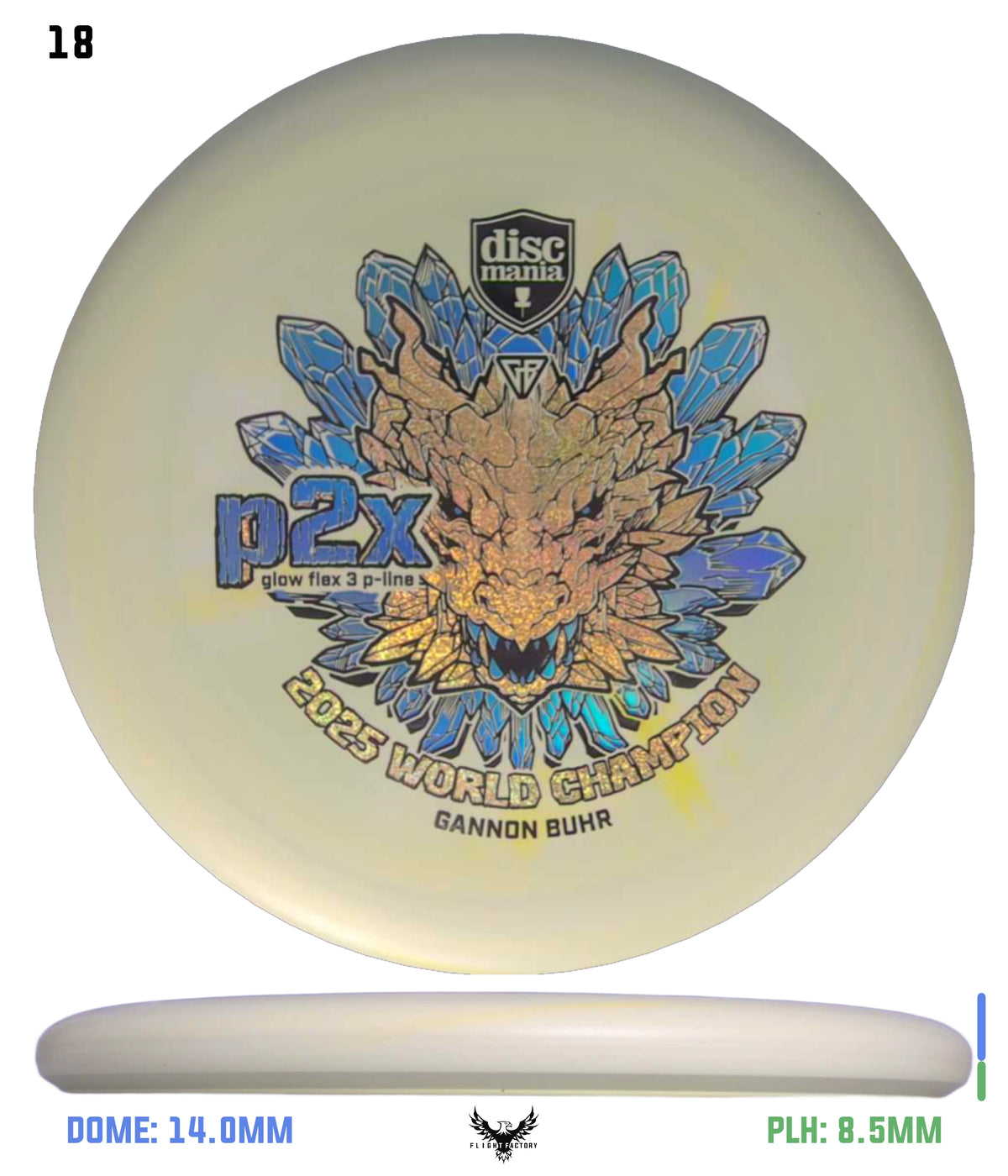 Discmania Gannon Buhr Glow Flex 3 P-Line P2x Triumph Series (2025 World Champion)
