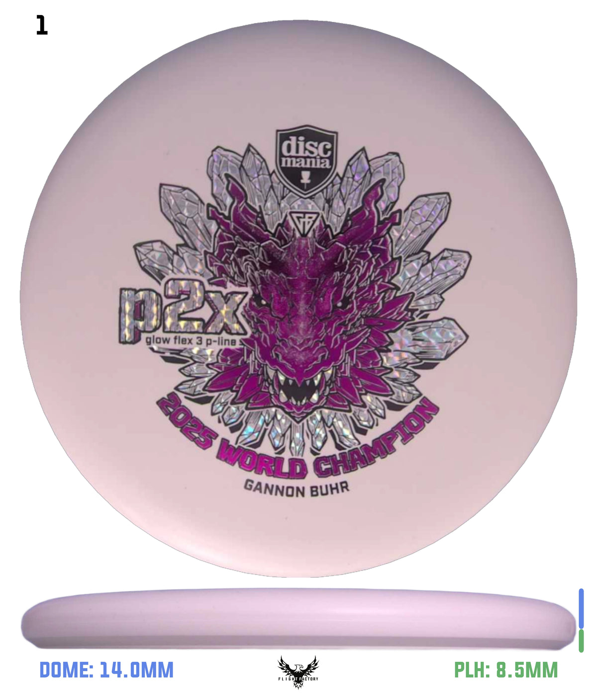 Discmania Gannon Buhr Glow Flex 3 P-Line P2x Triumph Series (2025 World Champion)