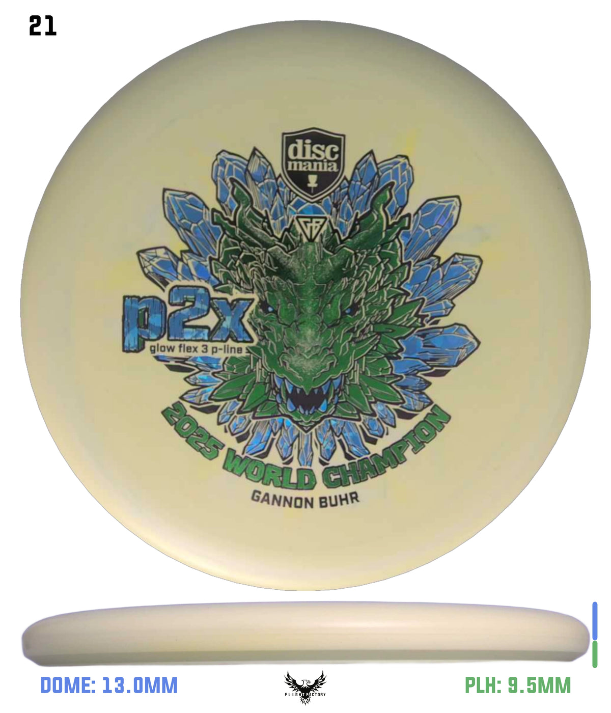 Discmania Gannon Buhr Glow Flex 3 P-Line P2x Triumph Series (2025 World Champion)