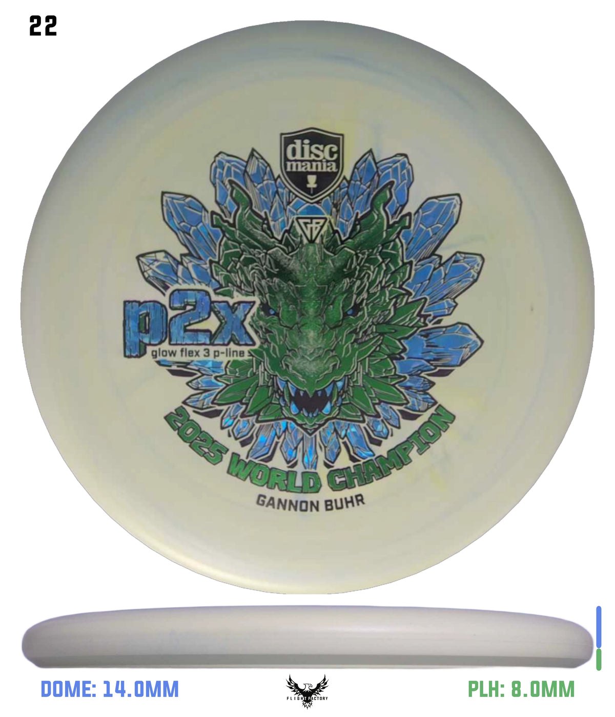 Discmania Gannon Buhr Glow Flex 3 P-Line P2x Triumph Series (2025 World Champion)
