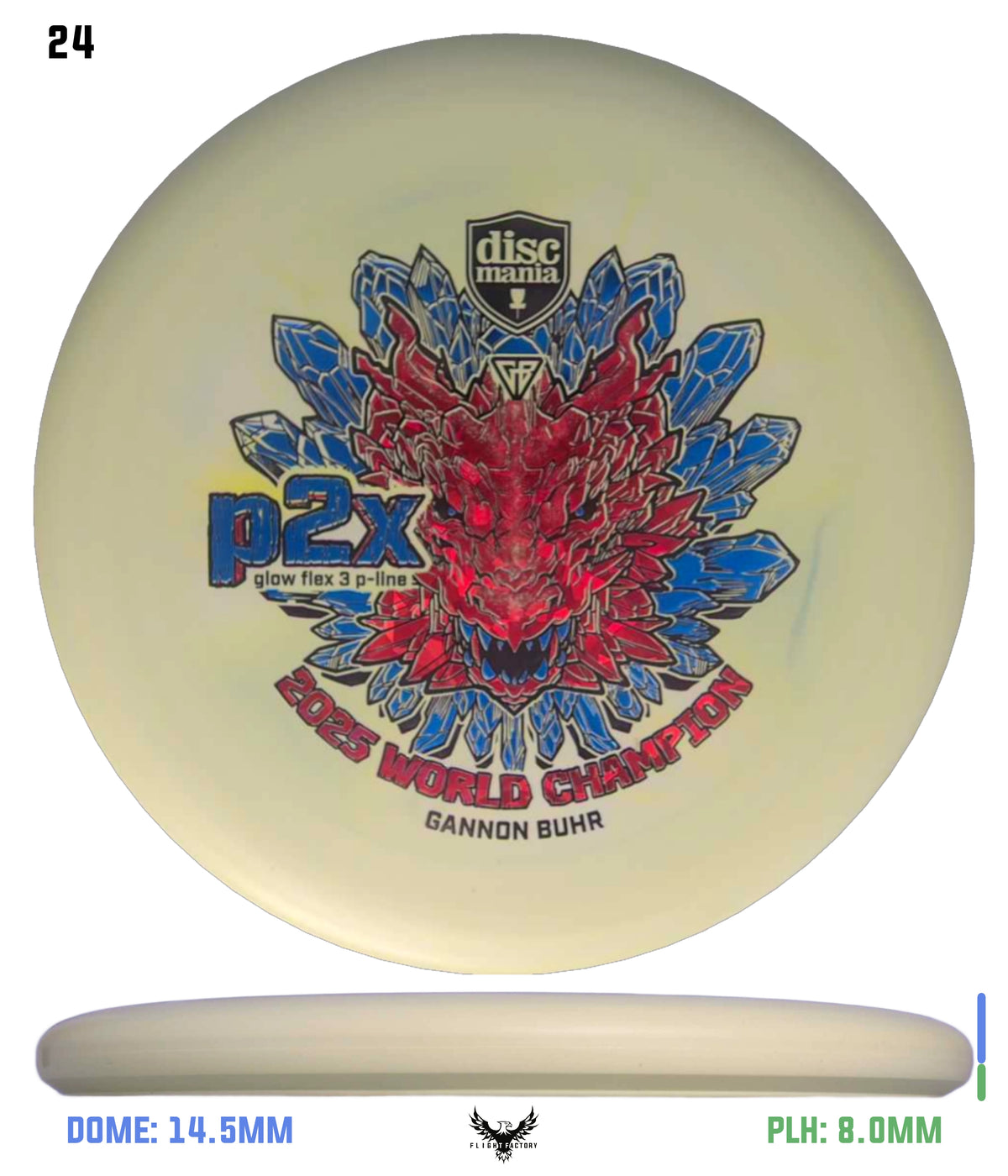 Discmania Gannon Buhr Glow Flex 3 P-Line P2x Triumph Series (2025 World Champion)