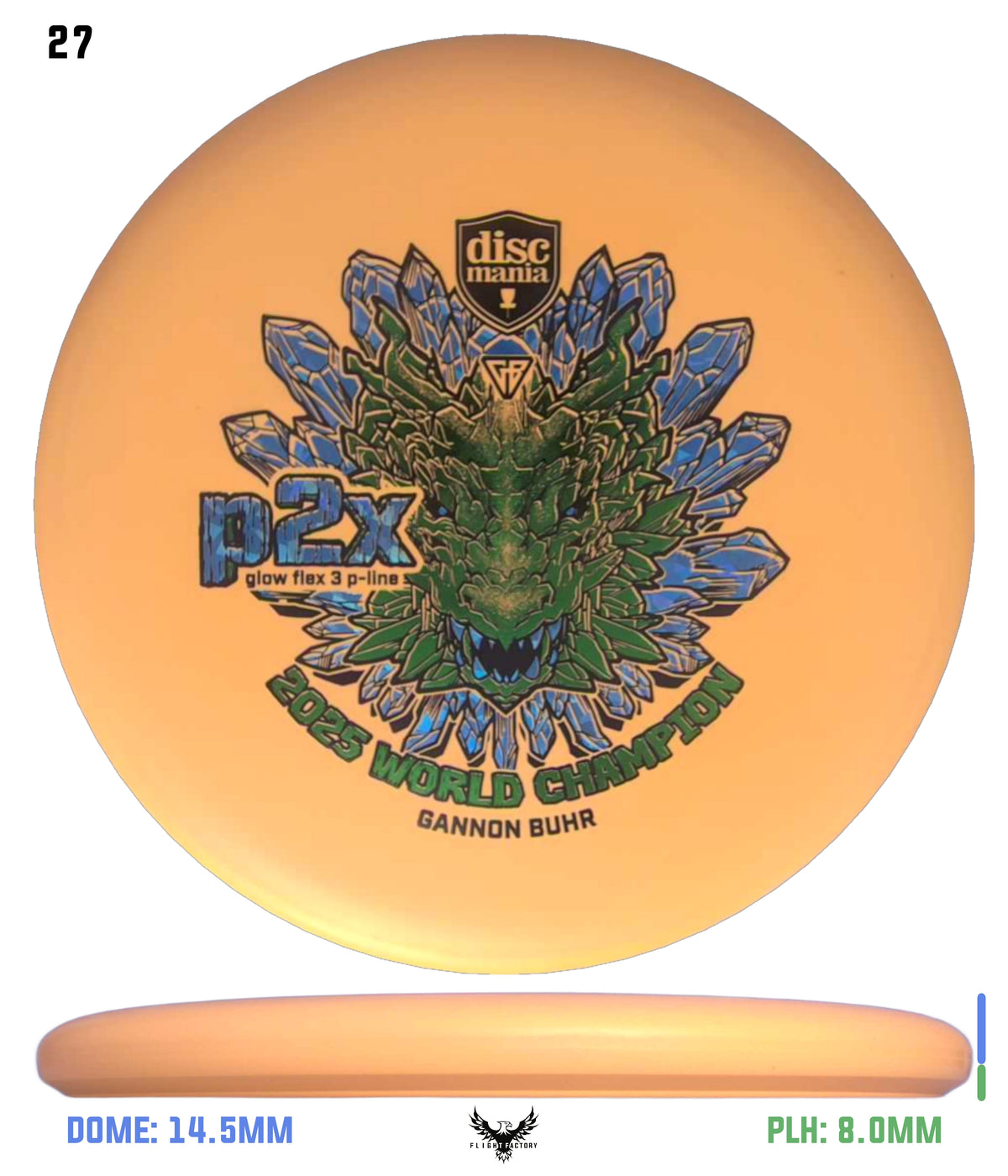 Discmania Gannon Buhr Glow Flex 3 P-Line P2x Triumph Series (2025 World Champion)
