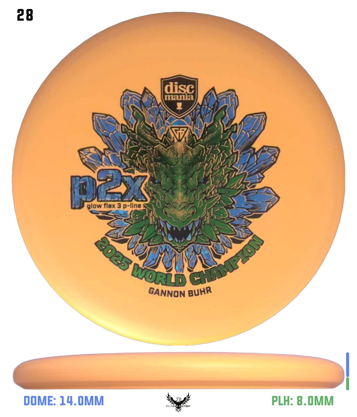 Discmania Gannon Buhr Glow Flex 3 P-Line P2x Triumph Series (2025 World Champion)