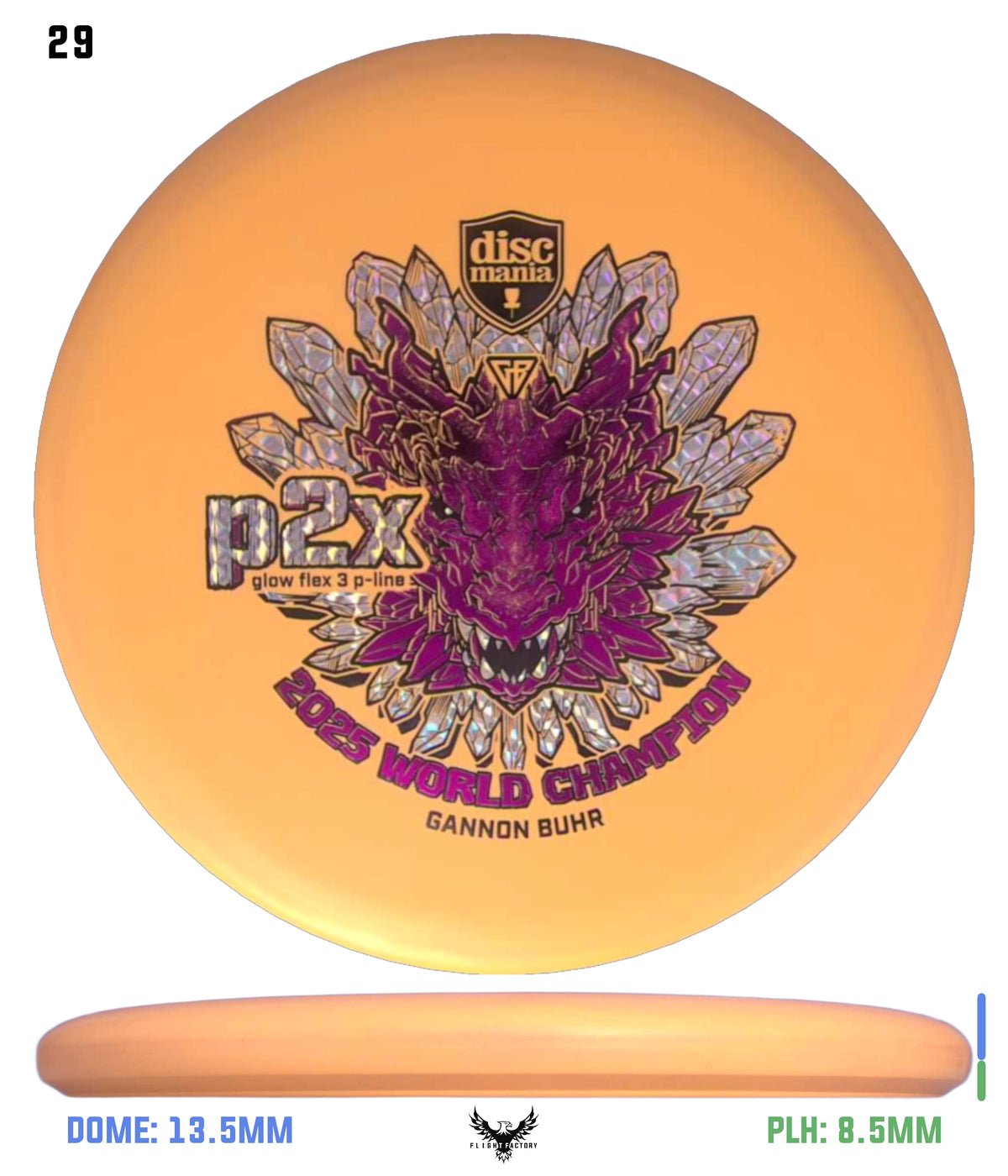 Discmania Gannon Buhr Glow Flex 3 P-Line P2x Triumph Series (2025 World Champion)
