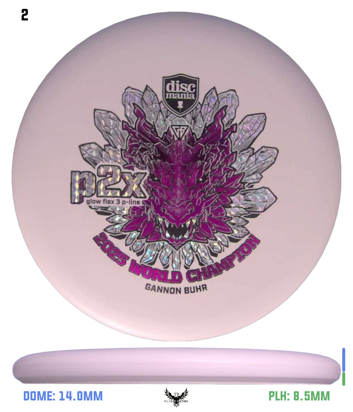 Discmania Gannon Buhr Glow Flex 3 P-Line P2x Triumph Series (2025 World Champion)
