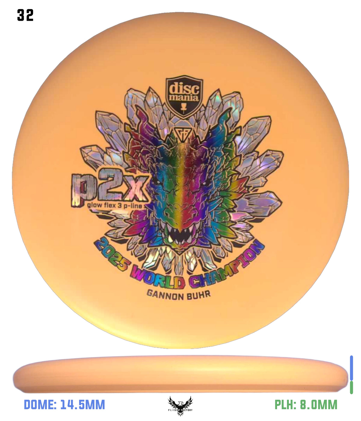 Discmania Gannon Buhr Glow Flex 3 P-Line P2x Triumph Series (2025 World Champion)