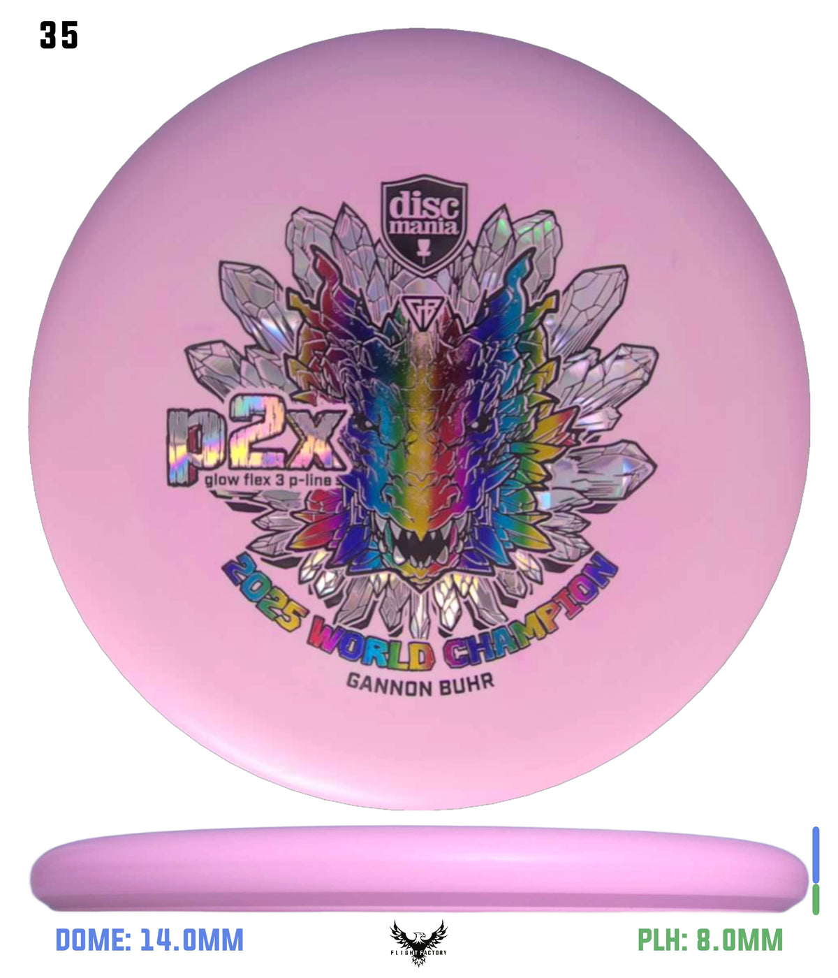 Discmania Gannon Buhr Glow Flex 3 P-Line P2x Triumph Series (2025 World Champion)