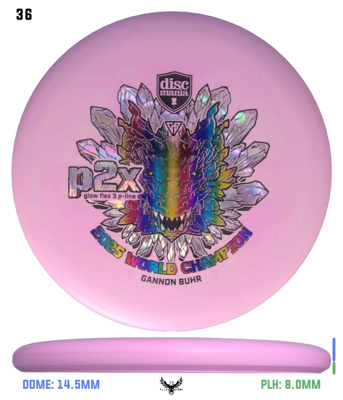 Discmania Gannon Buhr Glow Flex 3 P-Line P2x Triumph Series (2025 World Champion)