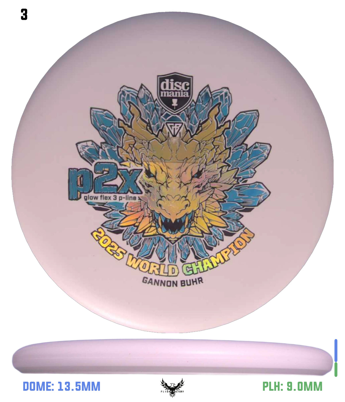 Discmania Gannon Buhr Glow Flex 3 P-Line P2x Triumph Series (2025 World Champion)