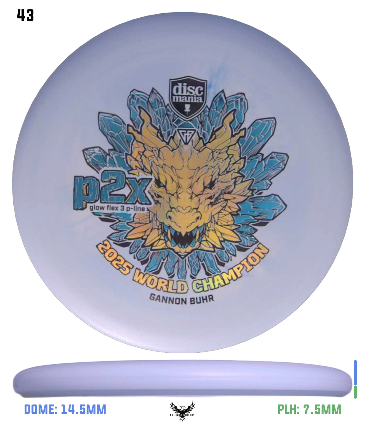 Discmania Gannon Buhr Glow Flex 3 P-Line P2x Triumph Series (2025 World Champion)
