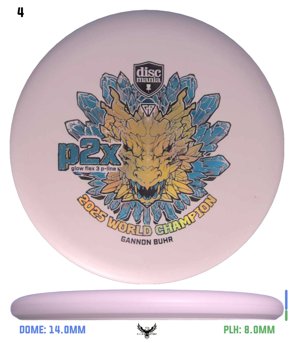 Discmania Gannon Buhr Glow Flex 3 P-Line P2x Triumph Series (2025 World Champion)