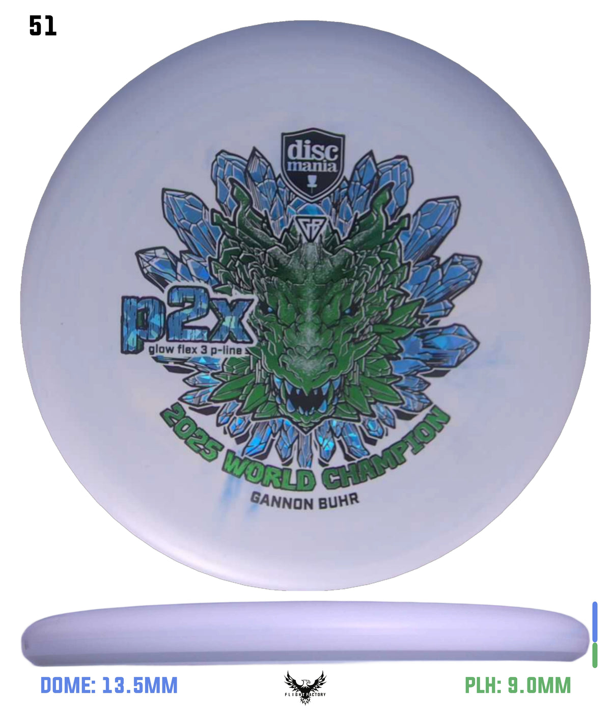 Discmania Gannon Buhr Glow Flex 3 P-Line P2x Triumph Series (2025 World Champion)