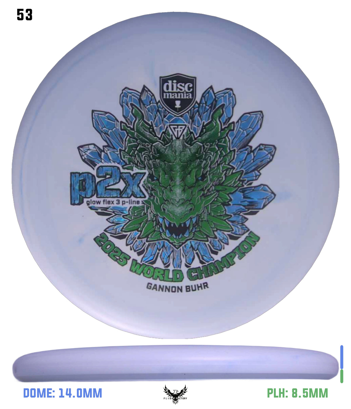 Discmania Gannon Buhr Glow Flex 3 P-Line P2x Triumph Series (2025 World Champion)